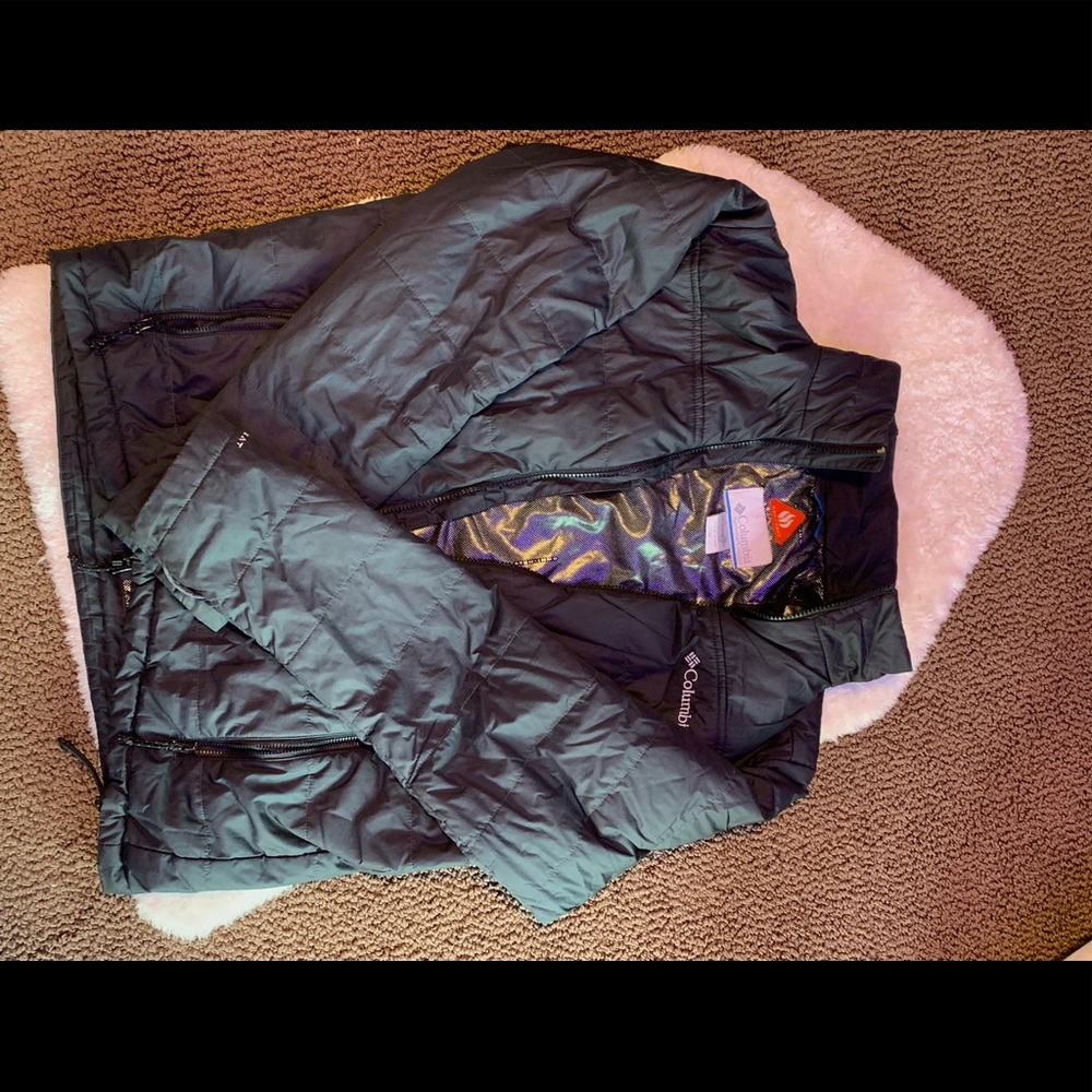 Black Columbia Omni-heat puffer jacket